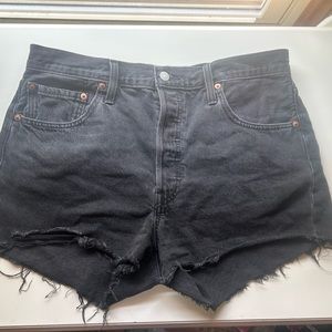 Levi 501 black Jean shorts